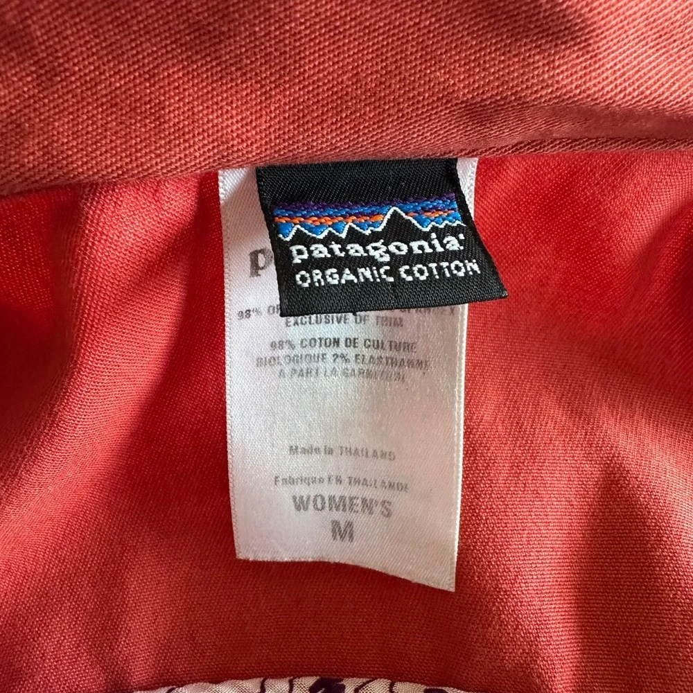Patagonia Organic Cotton Trench Coat — Women’s Medium — Coral/Red - Picture 5 of 11